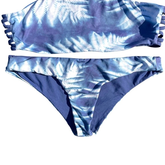 Rip curl racerback bikini set tropical blue white medium - Picture 2 of 10